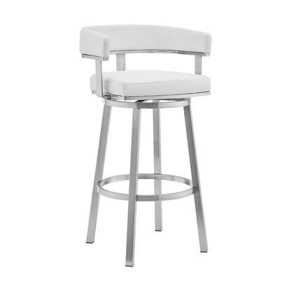Cohen - Brushed Stainless Steel Swivel Bar Stool