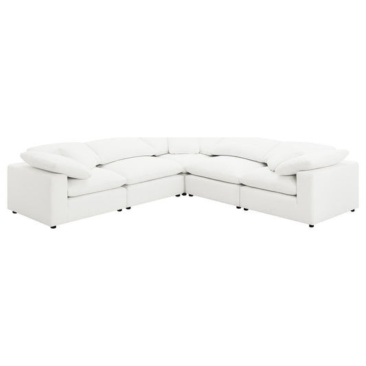 Raleigh 5-piece Boucle Upholstered Modular Sectional Ivory