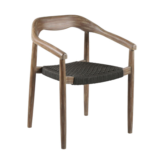 Santo - Indoor / Outdoor Stackable Dining Chair (Set of 2) - Eucalyptus / Charcoal
