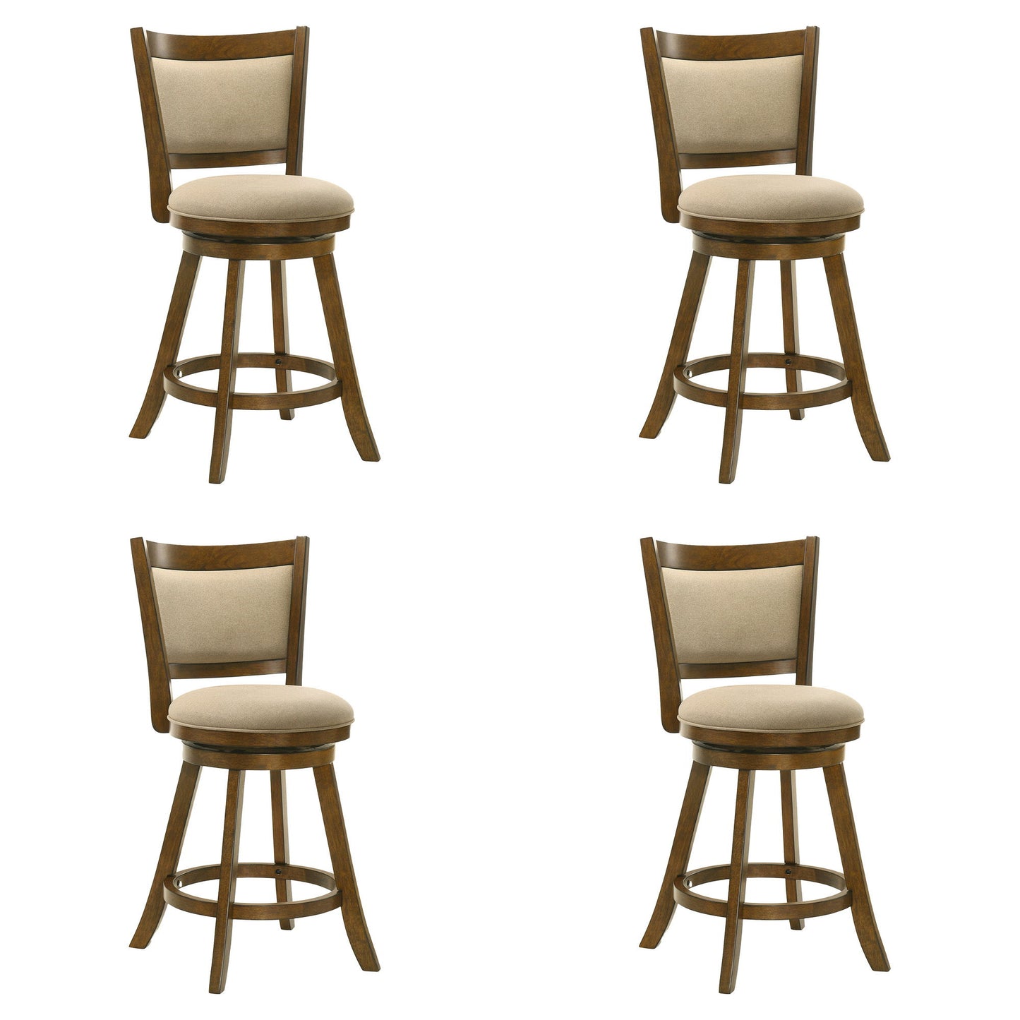 Aiden - Modern Farmhouse Swivel Wood Counter Height Kitchen Bar Stool