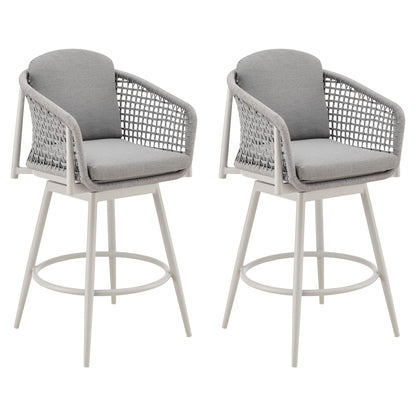 Rhodes - Outdoor Patio Swivel Counter Stool Set
