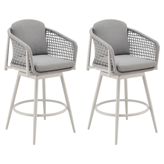 Rhodes - Outdoor Patio Swivel Counter Stool Set