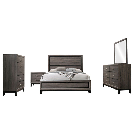 Watson Five-piece California King Bedroom Set Grey Oak