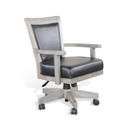 Alpine - Game Chair With Casters, Cushion Seat & Back - Gray