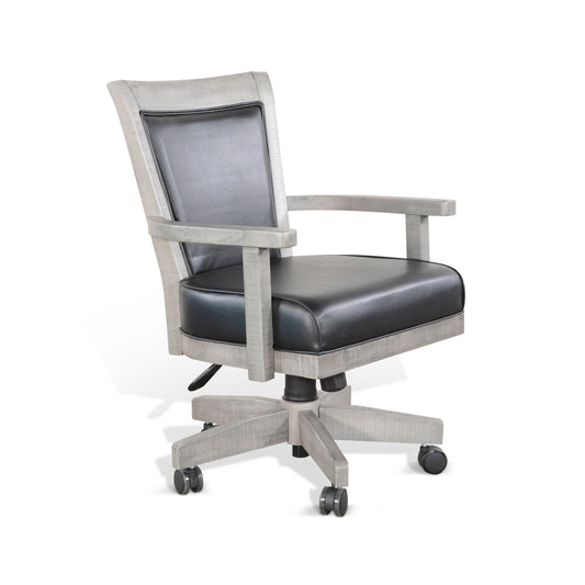 Alpine - Game Chair With Casters, Cushion Seat & Back - Gray
