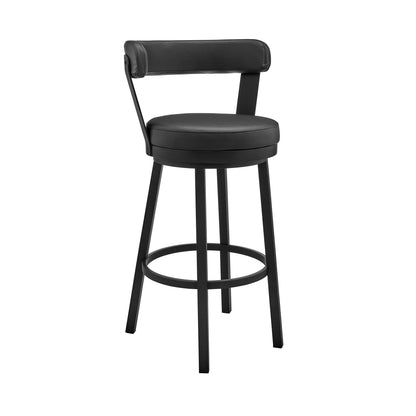 Bryant - Swivel Bar Stool With Black Frame