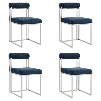 Anastasia - Dining Room Chair Set With Brushed Silver Frame