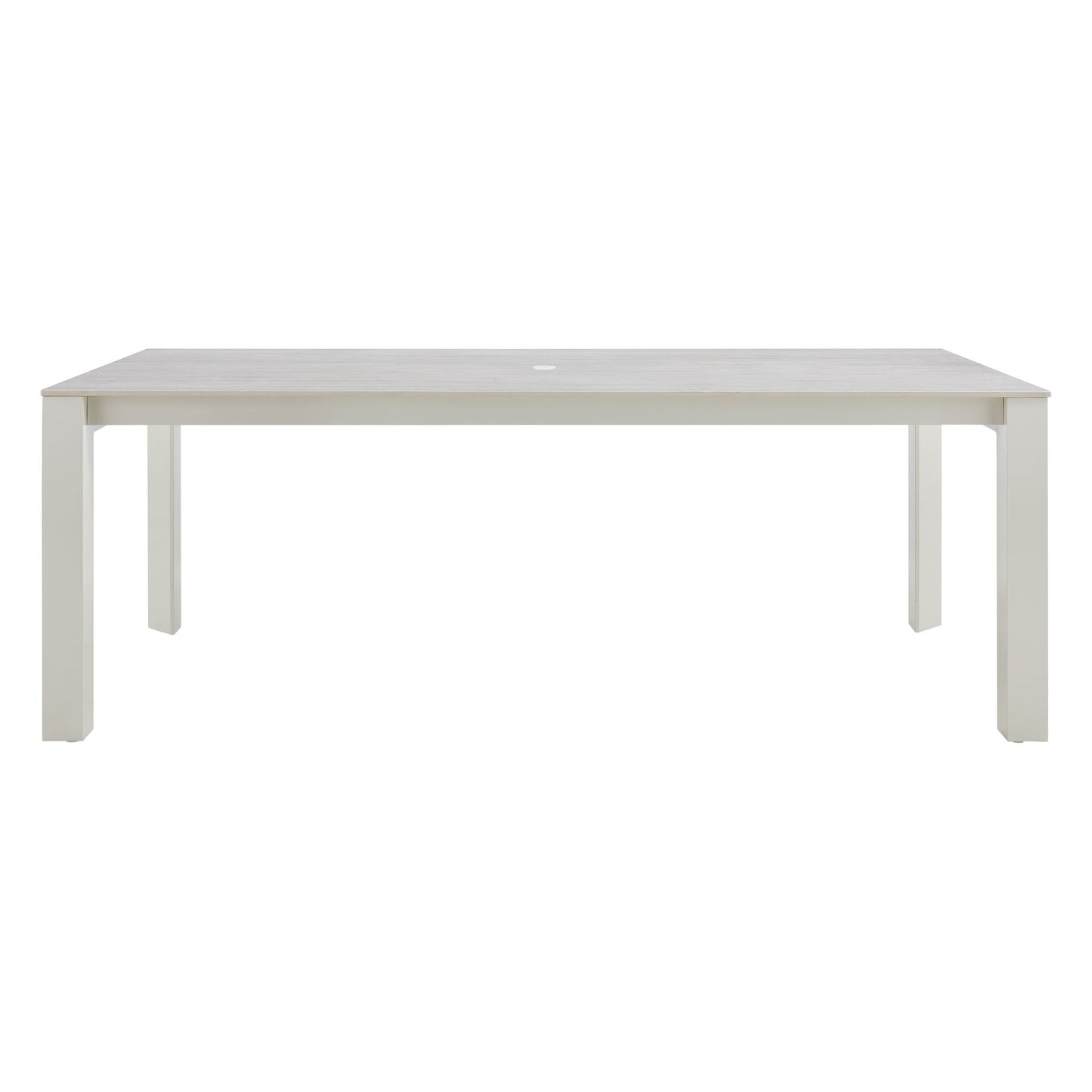 Breeze - Powder Coated Metal Rectangle Outdoor Dining Table With Sintered Stone Table Top - Cream