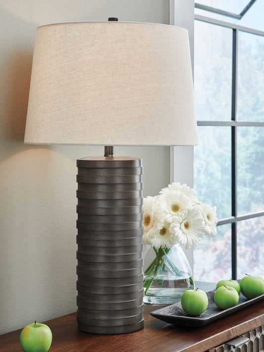 Neilett - Poly Table Lamp (Set of 2) - Antique Brown