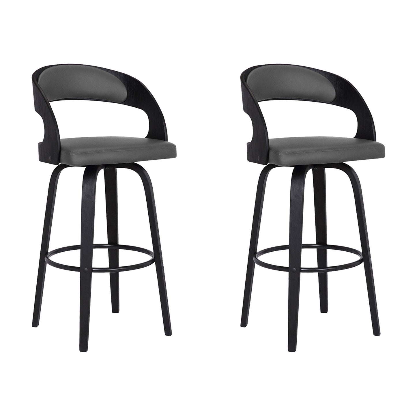 Shelly - 26" Counter Height Swivel Bar Stool With Black Frame