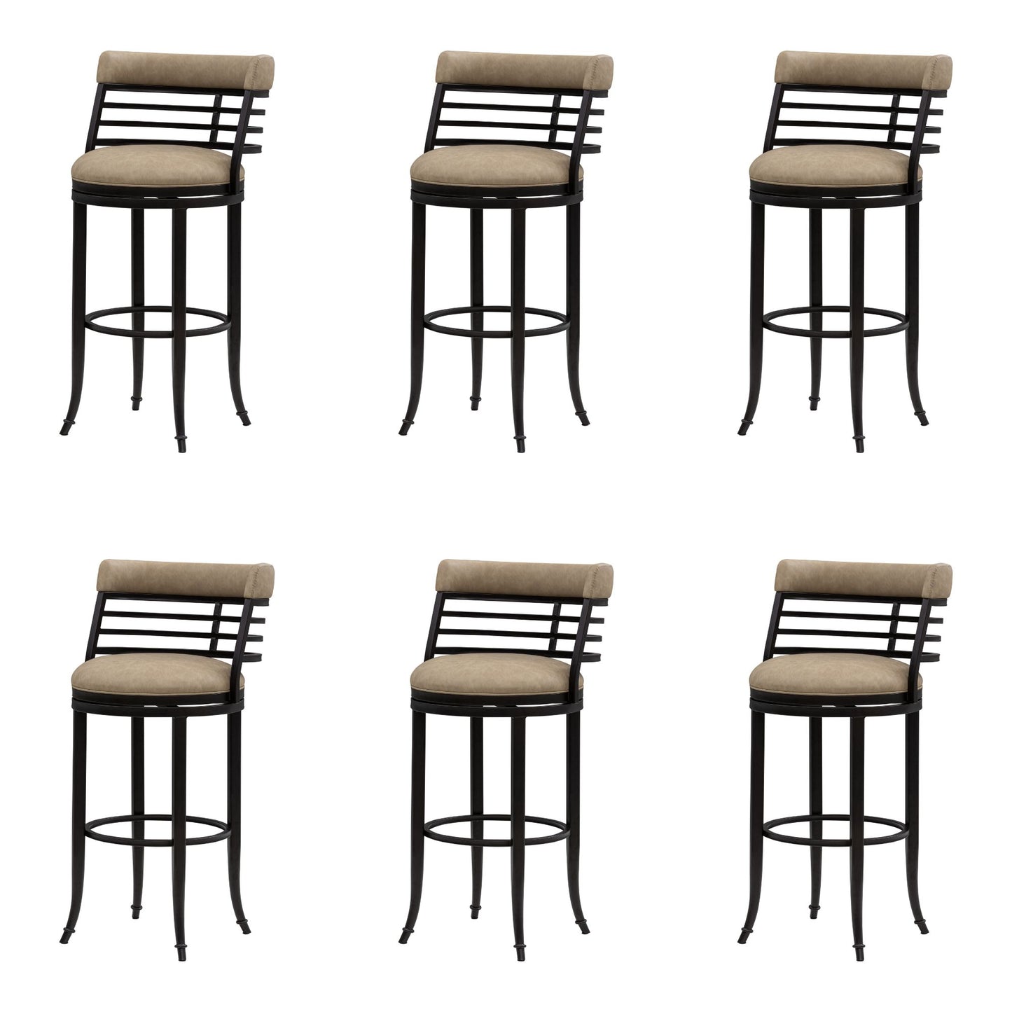 Telia - Upholstered Swivel Bar Height Barstool