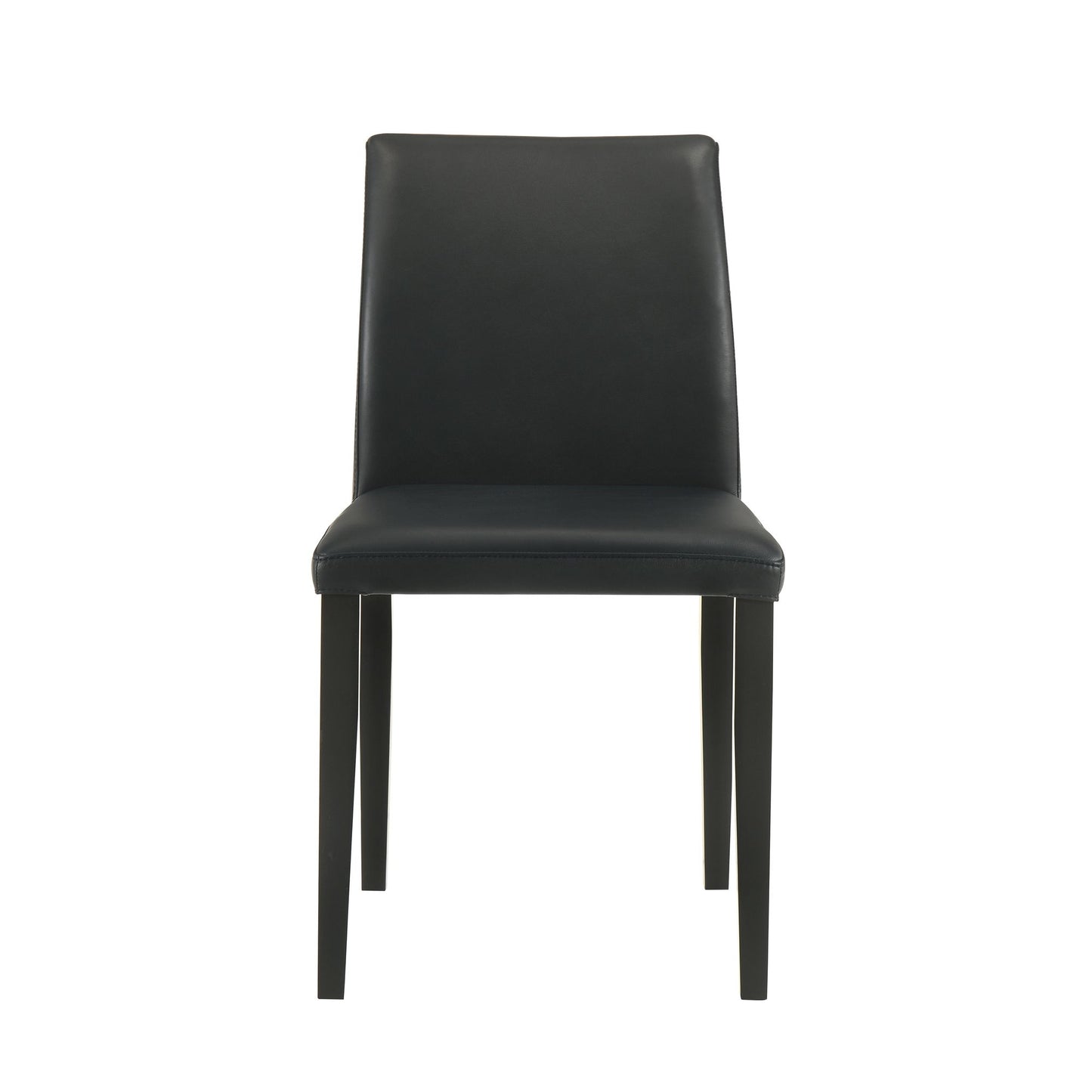 Elyza - Full Back Top Grain Leather Upholstered Wood Dining Chairs (Set of 2)