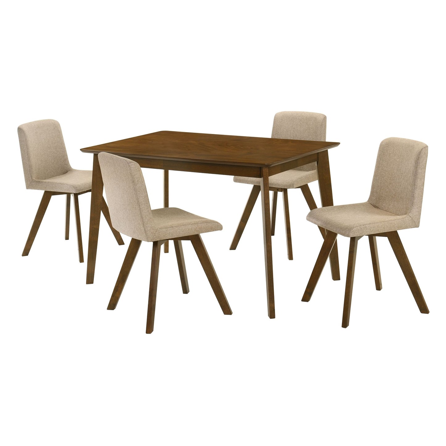 Gina - 5-Piece Rectangular Dining Set With Upholstered Chairs