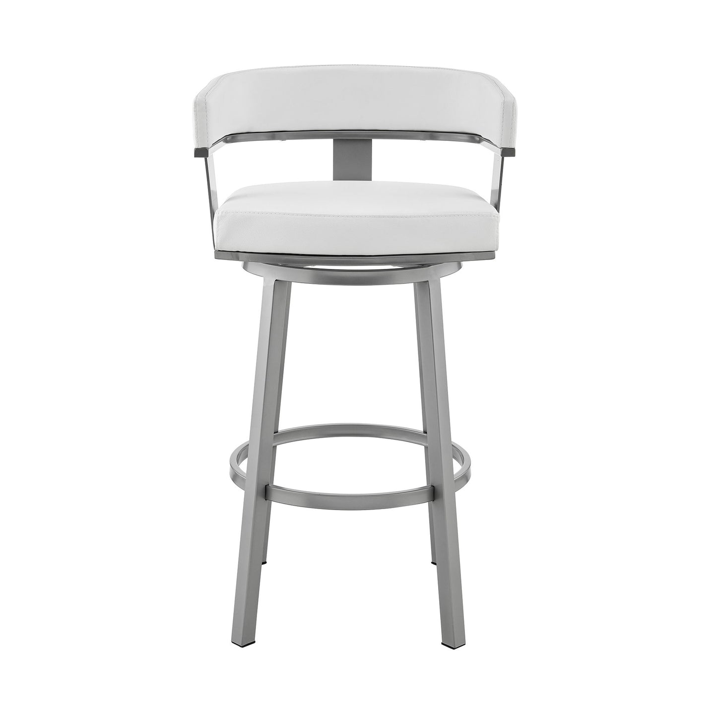 Cohen - Swivel Bar Stool - Silver Finish