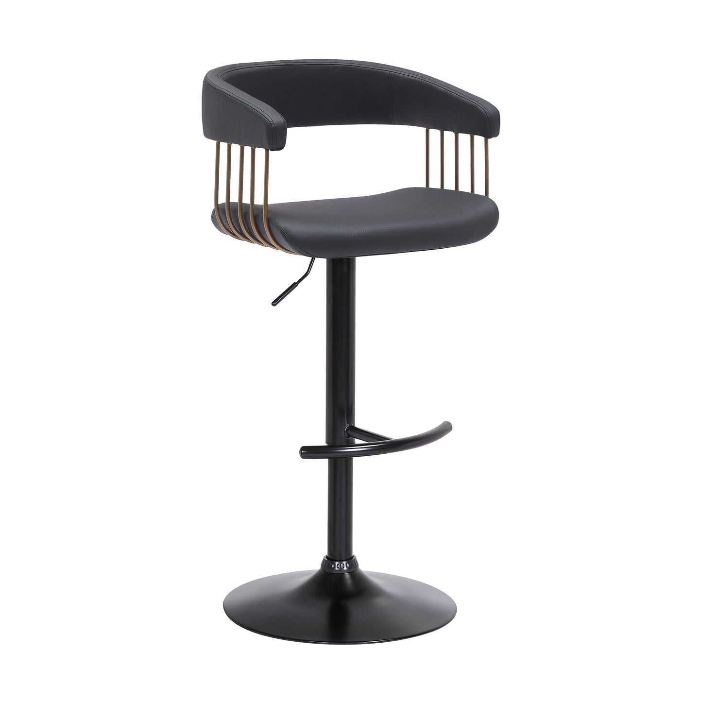 Calista - Adjustable Bar Stool With Golden Bronze Frame