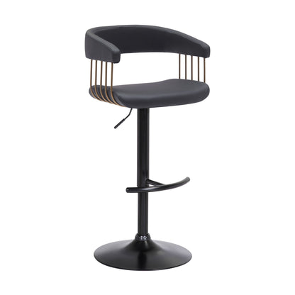 Calista - Adjustable Bar Stool With Golden Bronze Frame