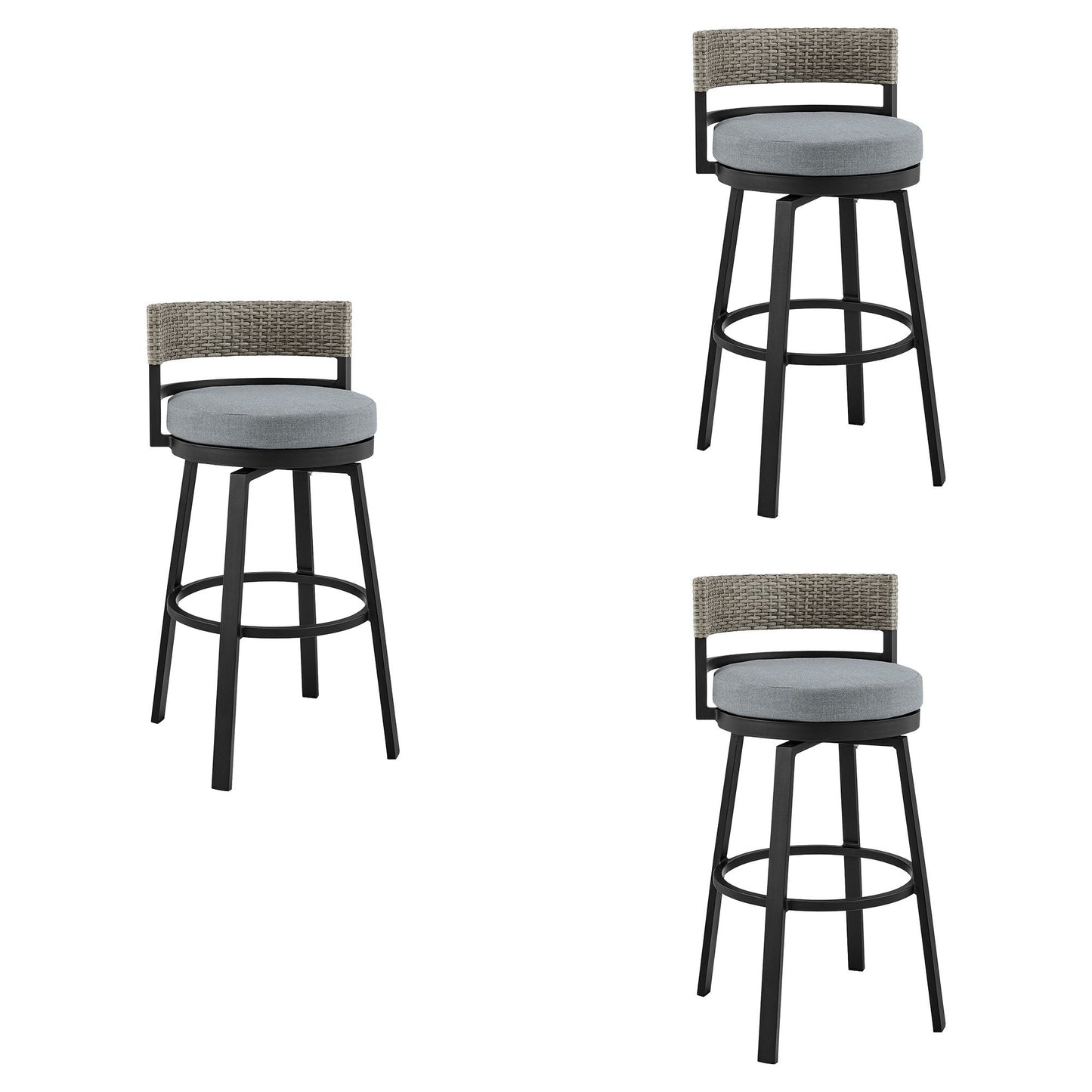 Encinitas - Outdoor Patio Swivel Bar Stool Set