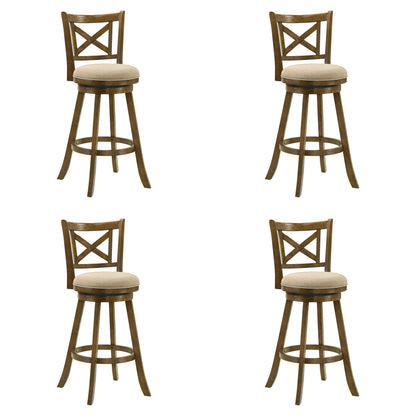 Kodi - Modern Farmhouse Swivel Wood Bar Height Kitchen Bar Stool