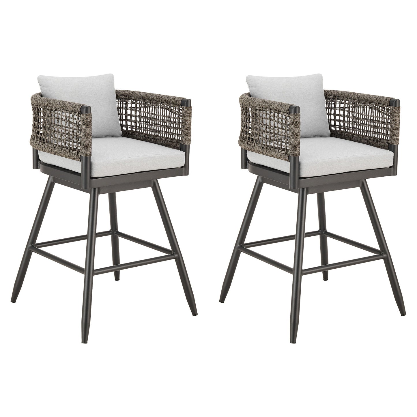 Alegria - Outdoor Patio Swivel Counter Stool Set