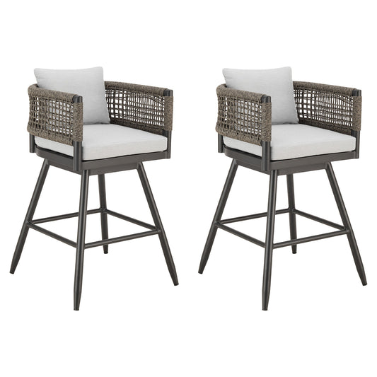Alegria - Outdoor Patio Swivel Counter Stool Set