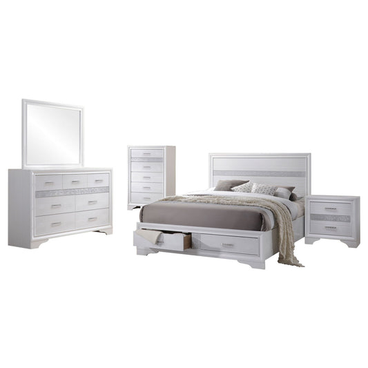 Miranda 5-piece California King Bedroom Set White
