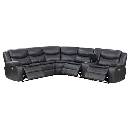 Sycamore Upholstered Power Reclining Sectional Sofa Grey