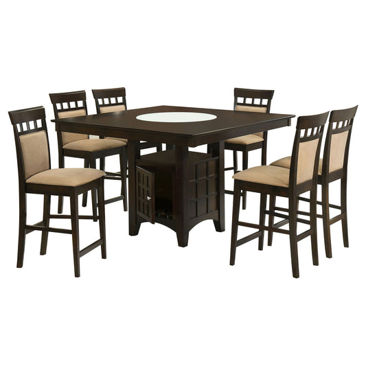 Gabriel 7-piece Square Counter Height Dining Set Cappuccino