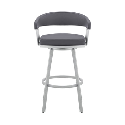 Bronson - Faux Leather Metal Bar Stool