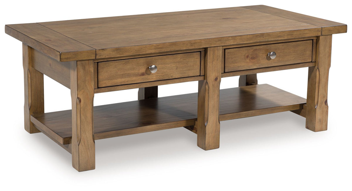 Vandenmore - Rectangular Cocktail Table - Medium Brown