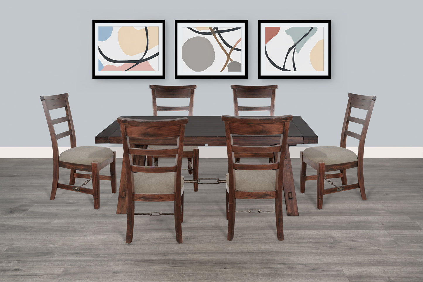 Tuscany - Dining Table With Extensions With Turnbuckle - Vintage Mocha