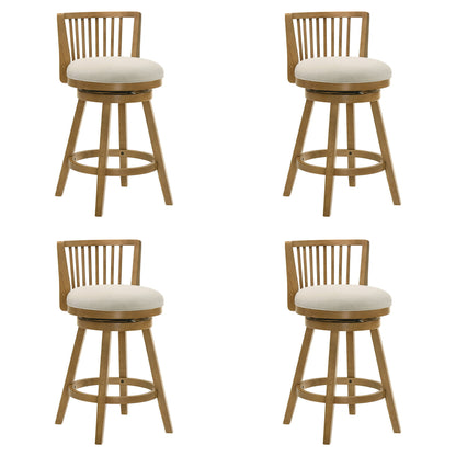 Harper - 30" Amber Glow Bar Height Rubberwood Swivel Barstool