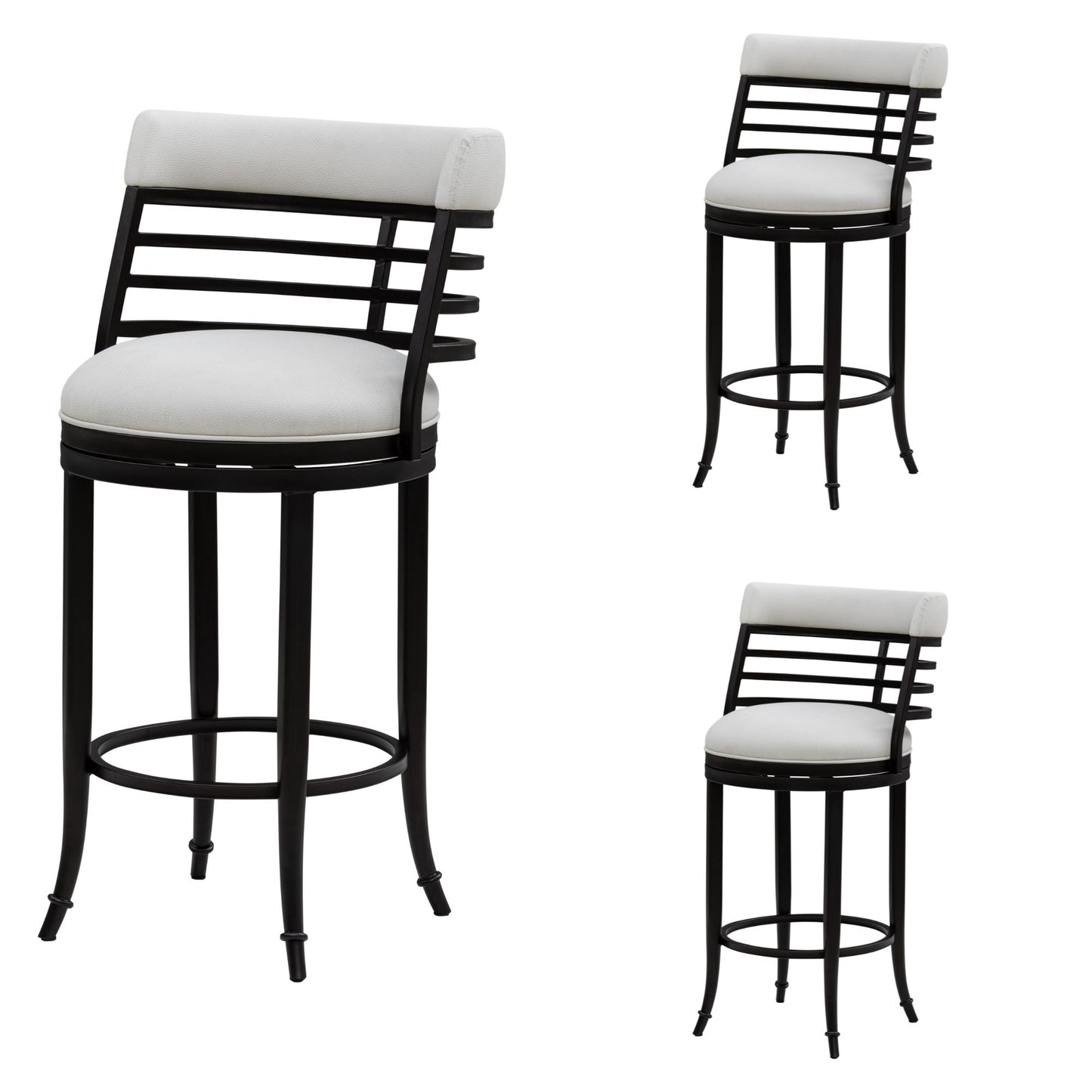 Telia - Upholstered Swivel Bar Height Barstool