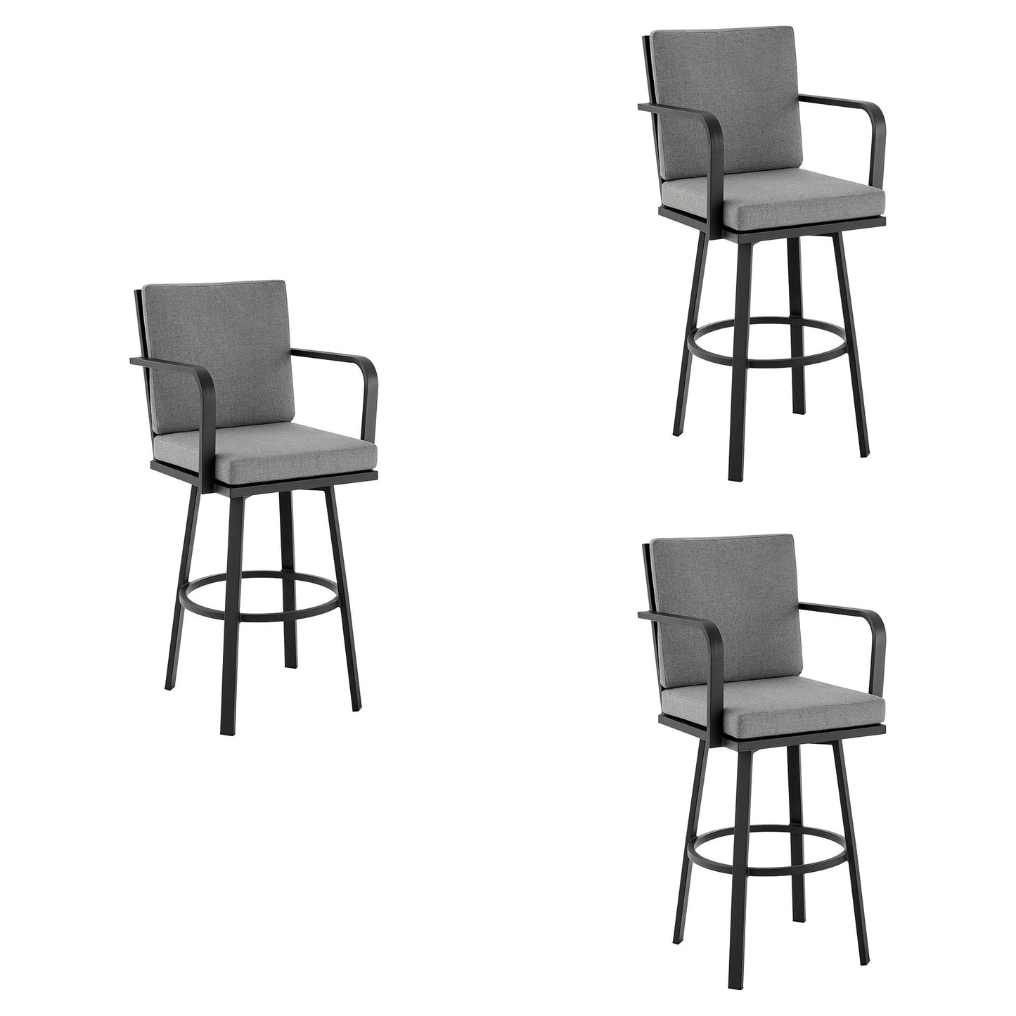 Arnauld - 30" Outdoor Patio Swivel Bar Stool Set