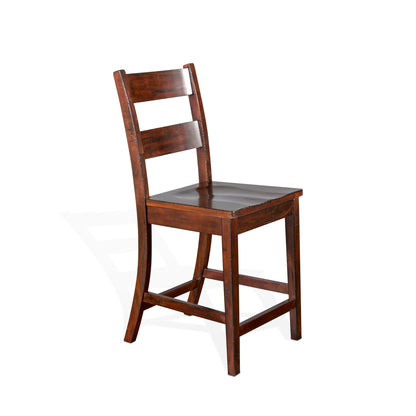 Vineyard - Ladderback Barstool (Set of 2) - Dark Brown
