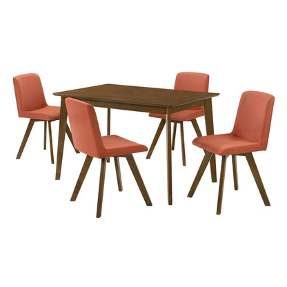 Gina - 5-Piece Rectangular Dining Set With Upholstered Chairs