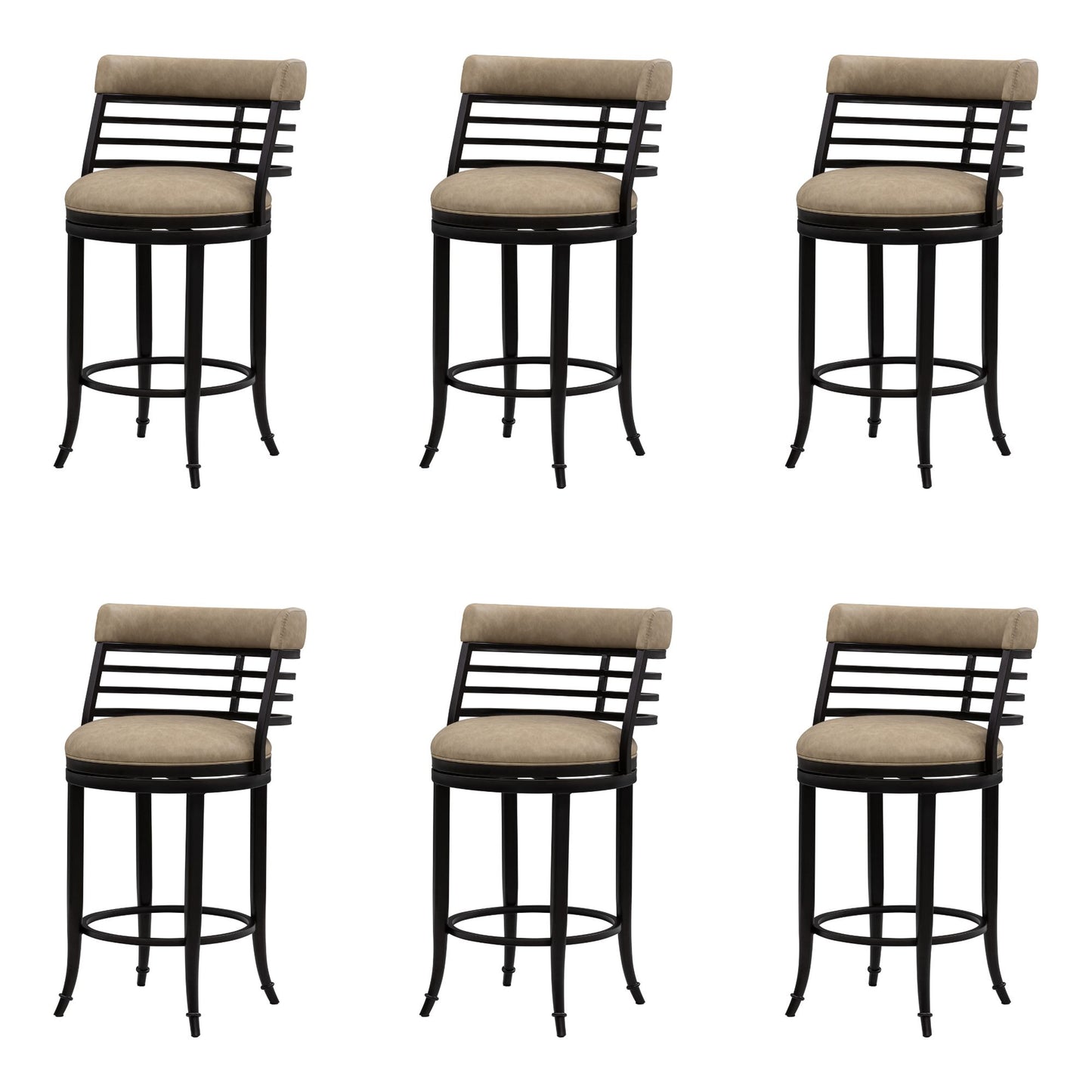 Telia - Upholstered Swivel Counter Height Barstool