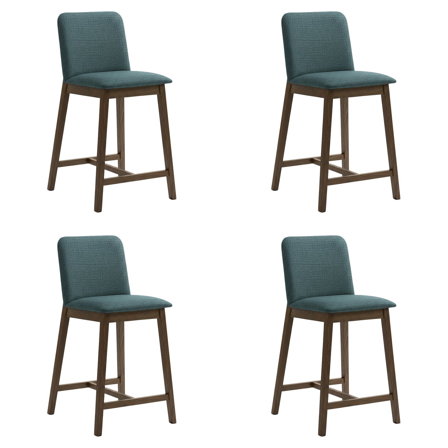 Allin - Upholstered Wood Counter Height Barstool