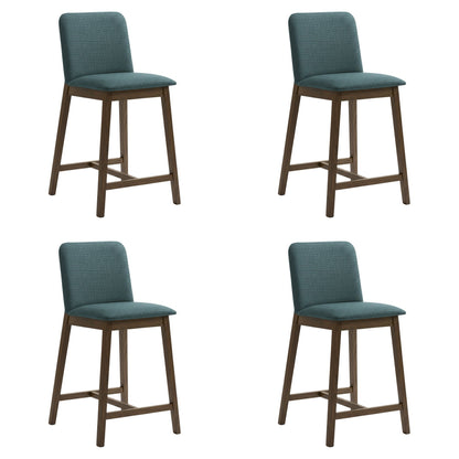 Allin - Upholstered Wood Counter Height Barstool